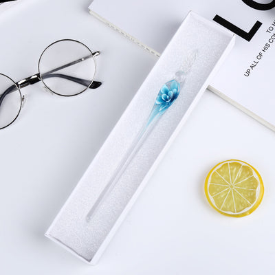 Set de Pluma Sumergible con Flor de Cristal Elegante - Image 14