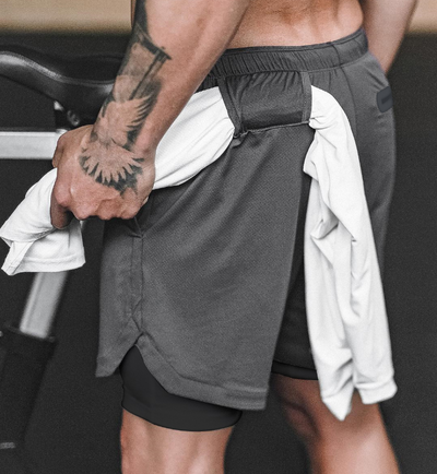 Shorts Joggers 2 en 1 para Hombre - Deportivos con Bolsillos Ocultos y Cierre de Seguridad - Image 7