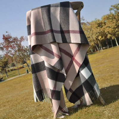 Bufanda Cuadros Mujer Cachemira Premium con Acolchado Térmico - Image 11