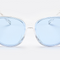 Blanco transparente azul