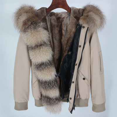 Abrigo de Piel con Cuello Desmontable y Compartimento Interior para Mujer - Image 25