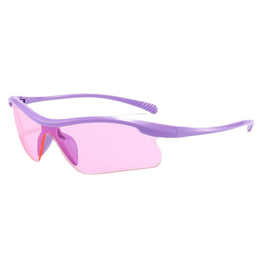 Blue frame sunglasses with blue mirrored lenses, ideal for outdoor sports and fashion wear. - Image 2