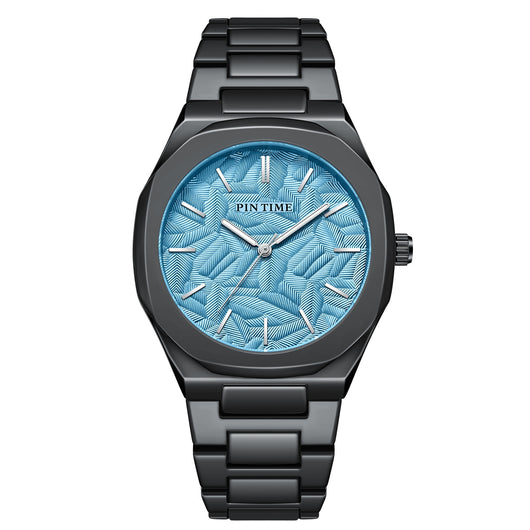 Reloj Impermeable para Hombre con Esfera Grabada en Relieve de Hoja de Palma - Image 31