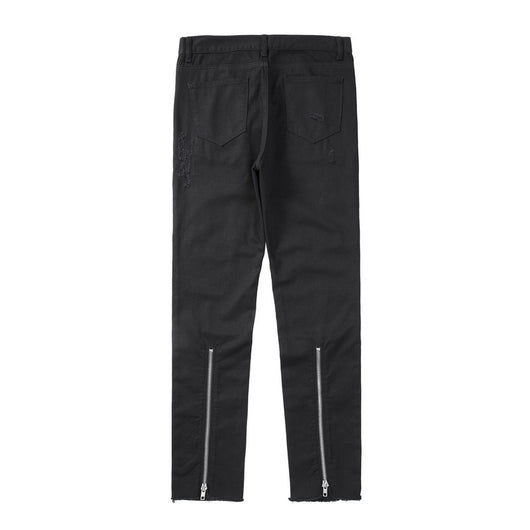 Jeans Negros Rotos con Cierre en la Espalda - Image 9