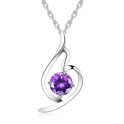 Collar de Plata 925 con Colgante Diamante - Joyería Coreana para Mujer - Image 2