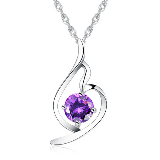 Collar de Plata 925 con Colgante Diamante - Joyería Coreana para Mujer - Image 2