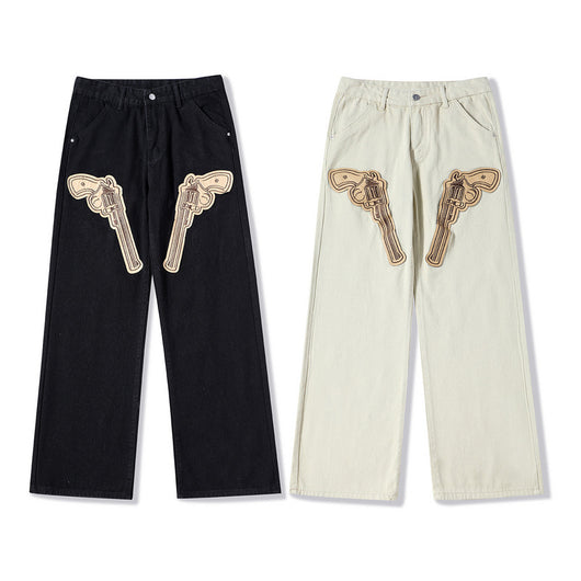 Pantalones Hip Hop Retro Americano Negro - Image 7