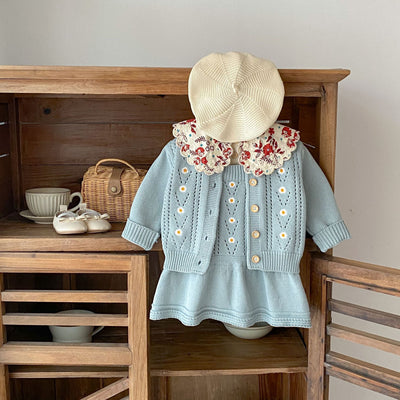 Conjunto de Abrigo Calado y Falda Tejida para Bebé - Image 26
