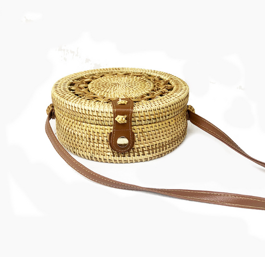 Bolsa Mensajero de Ratán Tejido - Bolsa de Viaje Artesanal - Image 6