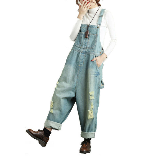 Mono Vintage con Tirantes de Denim Rasgado - Talla Grande - Image 12