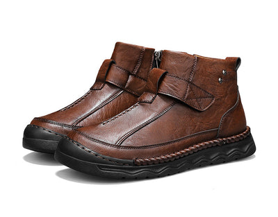 Botas Altas de Cuero para Hombre - Estilo Cargo Versátil - Image 15