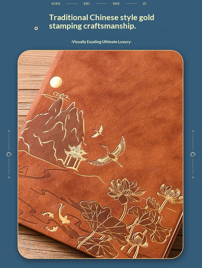 Set de Cuaderno A5 Estilo Chino Vintage para Negocios y Oficina en Caja de Regalo - Image 27