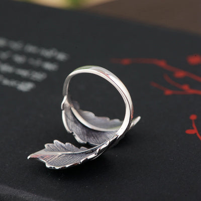Anillo de Plata 925 con Diseño de Hoja - Image 5