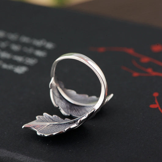 Anillo de Plata 925 con Diseño de Hoja - Image 5