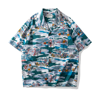 Camisa Hawaiana Cuello Cubano Floral - Image 53