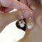 Aretes Diseño Coreano con Perla y Circonita Completa