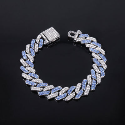 Collar para Hombre en Aleación con Dije de Diamante Azul Polvoso y Cierre de Bisagra - Image 8