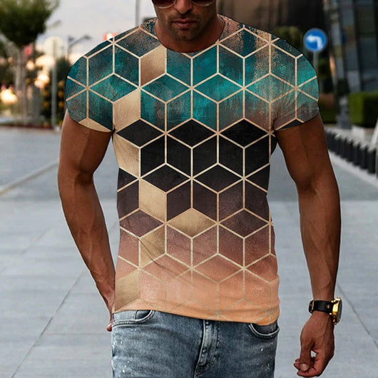 Playera Hombre Estampado 3D Manga Corta - Image 8