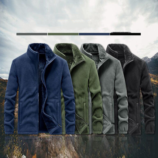 Chaqueta Polar Térmica Gruesa para Hombre - Abrigo Fleece Premium