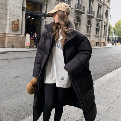 Abrigo Acolchado de Algodón para Invierno - Chaqueta Térmica Versátil Largo Medio - Image 5