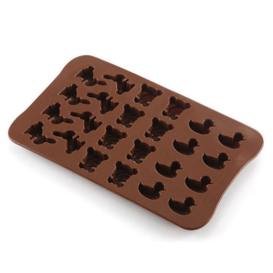 Molde de Silicona 24 Cavidades con Animales - Pato, Conejo y Oso para Chocolate, Repostería y Hielo - Image 2