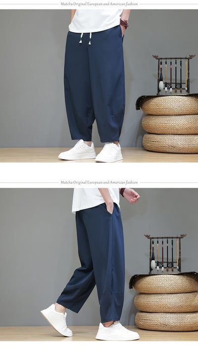 Pantalones Cortos de Verano Hombre - Seda de Hielo Ligeros Pierna Ancha - Image 19