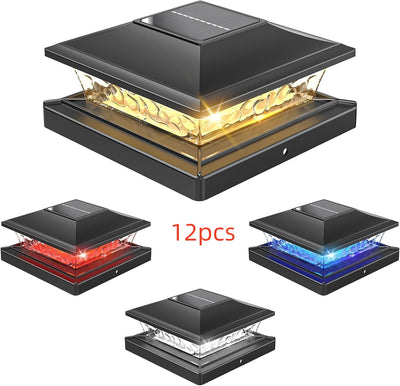 Lámpara Solar LED Bicolor para Barandales de Villa y Patios - Image 14