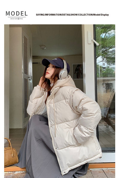 Chaqueta Acolchada de Plumas Desmontable para Mujer - Image 12