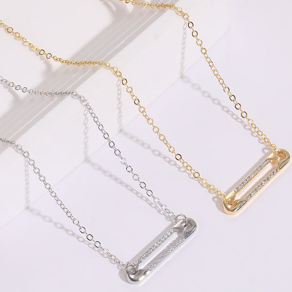 Dije de Circón con Clip Personalizado en Oro 14k - Collar Versátil