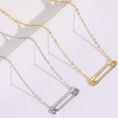 Dije de Circón con Clip Personalizado en Oro 14k - Collar Versátil