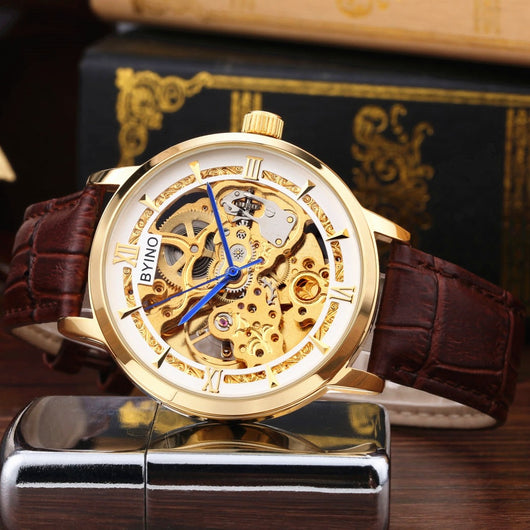 Reloj Mecánico Automático de Cuero para Hombre - Diseño Hueco Resistente al Agua - Image 3