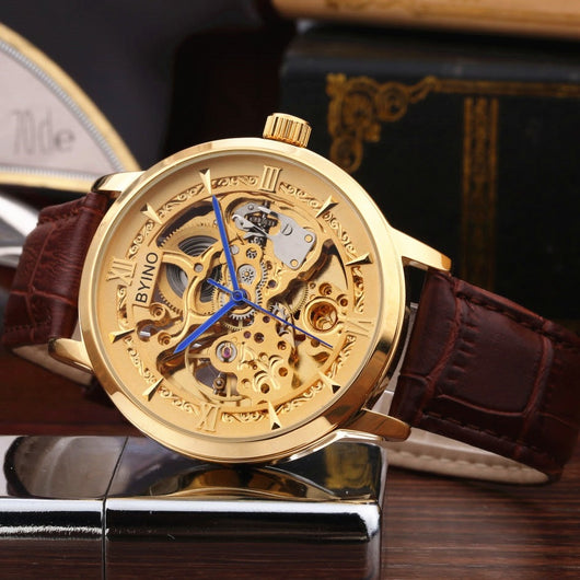 Reloj Mecánico Automático de Cuero para Hombre - Diseño Hueco Resistente al Agua - Image 4