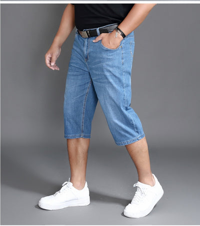 Shorts de Mezclilla Holgados con Máximo Estiramiento para Hombre - Image 14