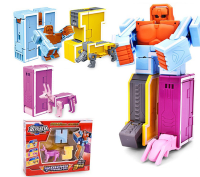 Juguete Dinosaurio Transformable del Equipo King Kong con Alfabeto en Inglés - Image 8