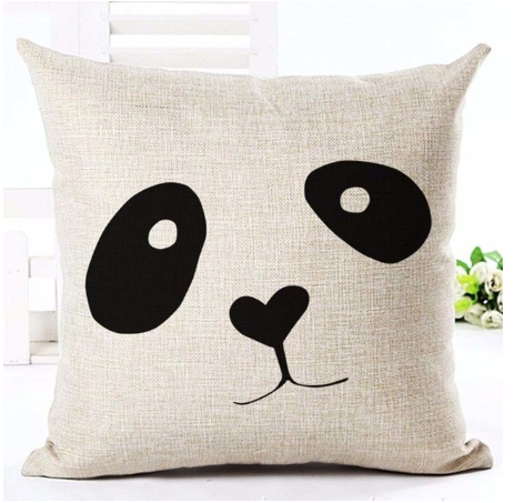 Funda de Almohada Decorativa con Letras en Blanco y Negro - Image 36
