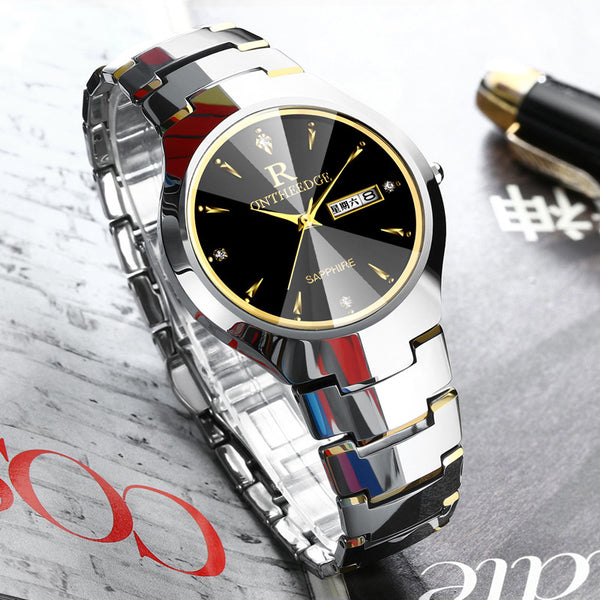 Reloj de Acero Tungsteno para Hombre - Cuarzo Resistente