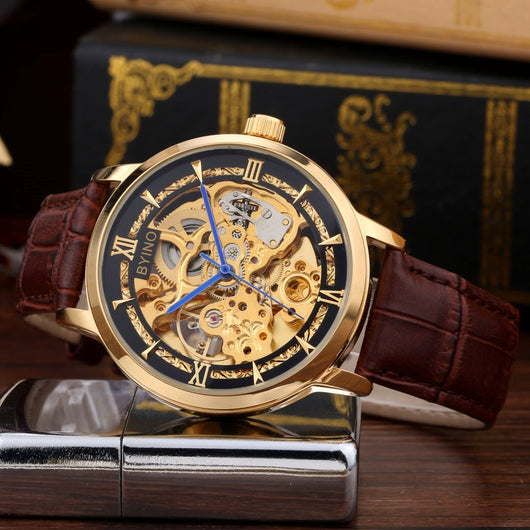 Reloj Mecánico Automático de Cuero para Hombre - Diseño Hueco Resistente al Agua - Image 5