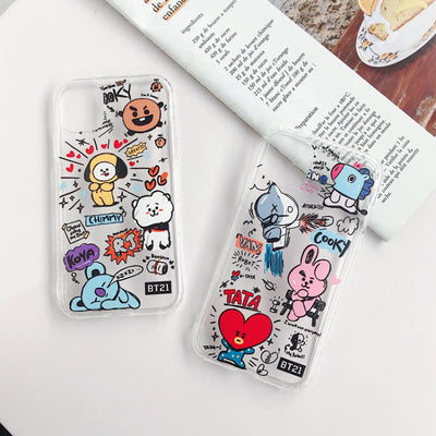 Funda para Celular con Diseño de Osito y Conejo