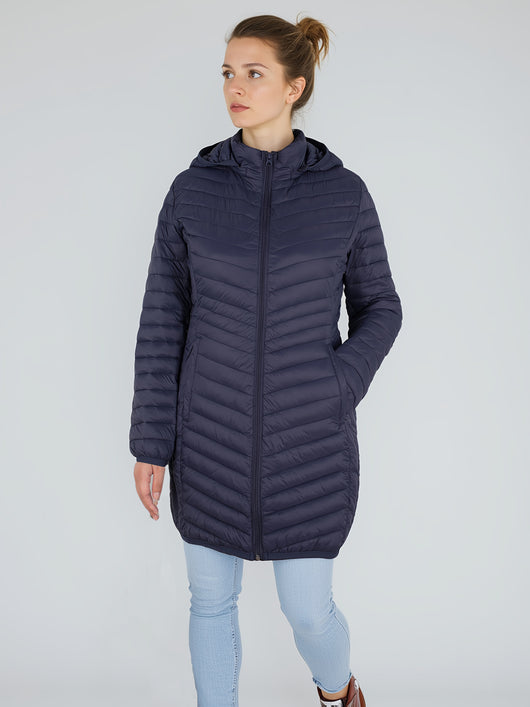 Chaqueta Acolchada de Algodón para Invierno - Colores Sólidos - Image 7
