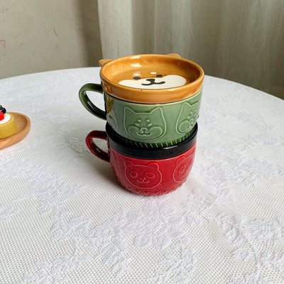 Taza de Cerámica Panda Shiba Inu con Tapa - Image 10