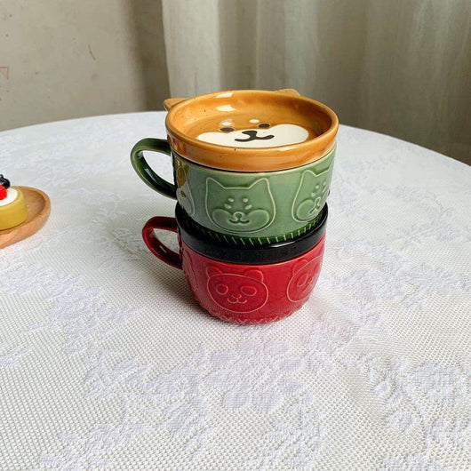 Taza de Cerámica Panda Shiba Inu con Tapa - Image 10