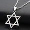 Six-pointed star necklace Plateado