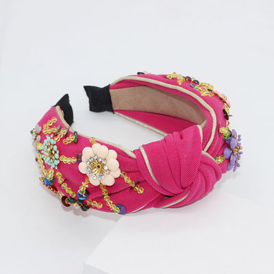 Diadema Geométrica de Metal y Cristal con Cruz Floral - Image 15