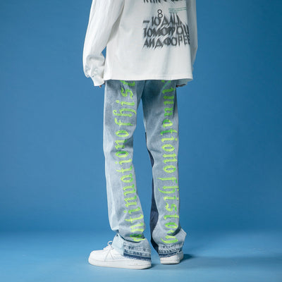 Pantalones Casuales Hombre con Estampado de Letras - Comodidad Versátil