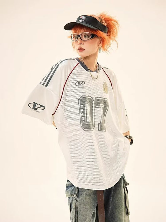 Polo Deportivo Mesh Estilo Universitario para Verano - Image 18