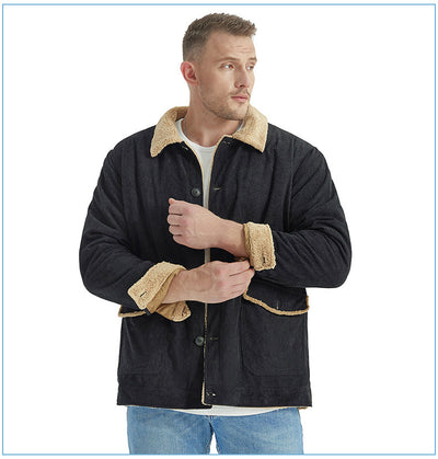 Chaqueta de Cachemira Gruesa para Hombre - Corte Holgado y Casual - Image 40