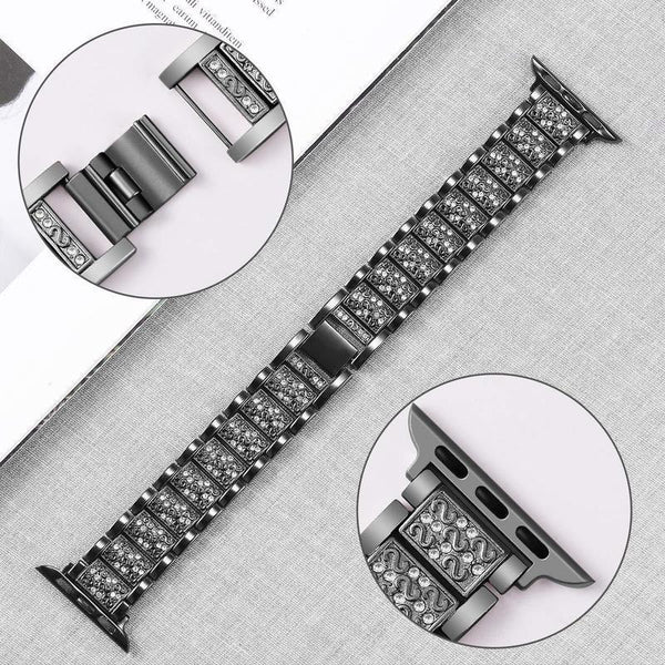 Correa de Cadena de Diamantes para Apple Watch - Compatible con Todos los Modelos