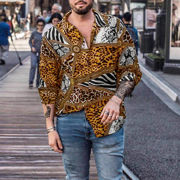 Camisa Estampado Leopardo para Hombre