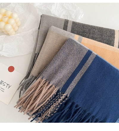 Chal Pashmina Escocés con Borlas para Mujer - Tejido Grueso y Cálido - Image 33
