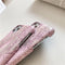 Funda para Celular Rosa Dorado con Patrón de Piel de Serpiente